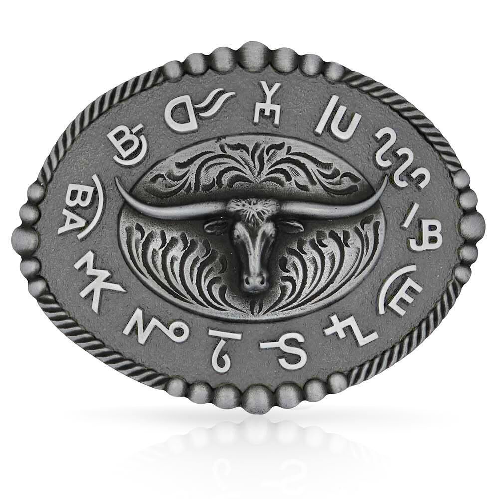 2542 Longhorn Series Attitude Western Belt Buckle Branded Legacy